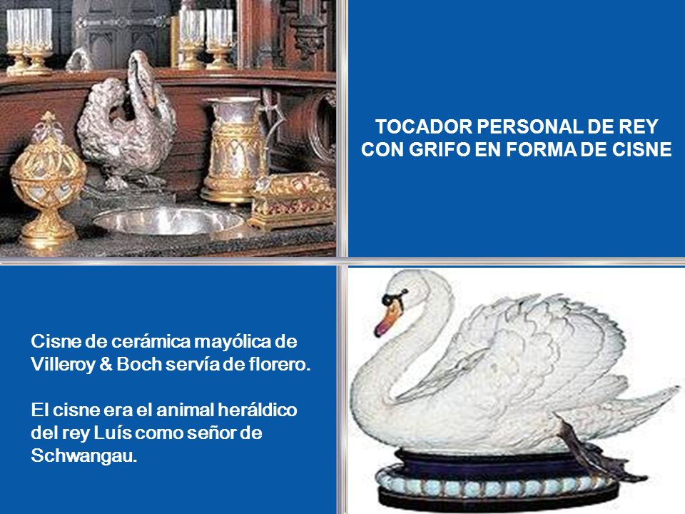 TOCADOR PERSONAL DE REY CON GRIFO EN FORMA DE CISNE