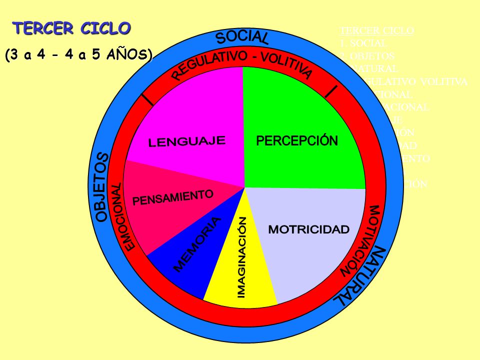 TERCER CICLO (3 a a 5 AÑOS) TERCER CICLO 1. SOCIAL 2. OBJETOS