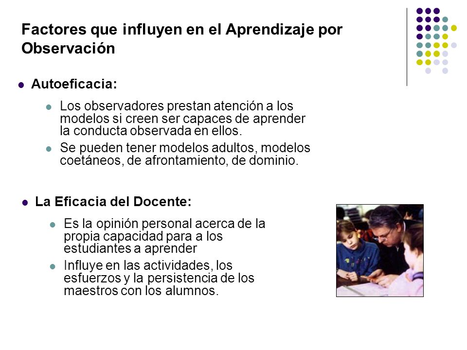 Factores que influyen en el Aprendizaje por Observación
