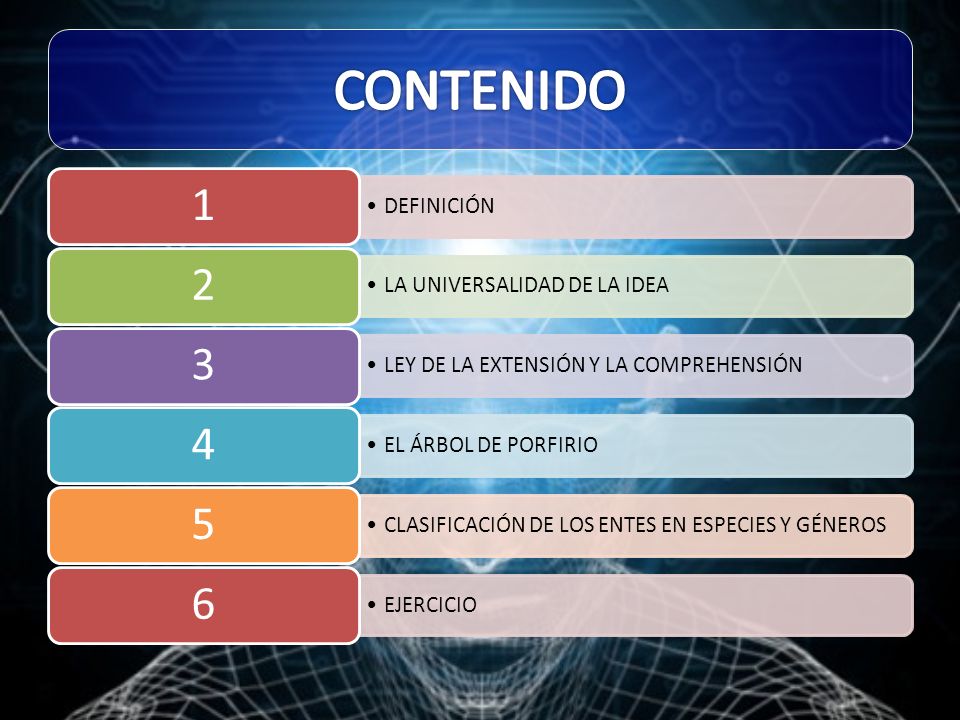 CONTENIDO 1 DEFINICIÓN 2 LA UNIVERSALIDAD DE LA IDEA 3