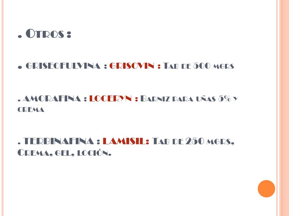 Otros :. GRISEOFULVINA : GRISOVIN : Tab de 500 mgrs