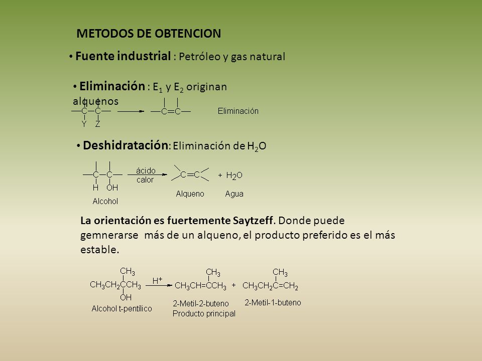 METODOS DE OBTENCION Fuente industrial : Petróleo y gas natural