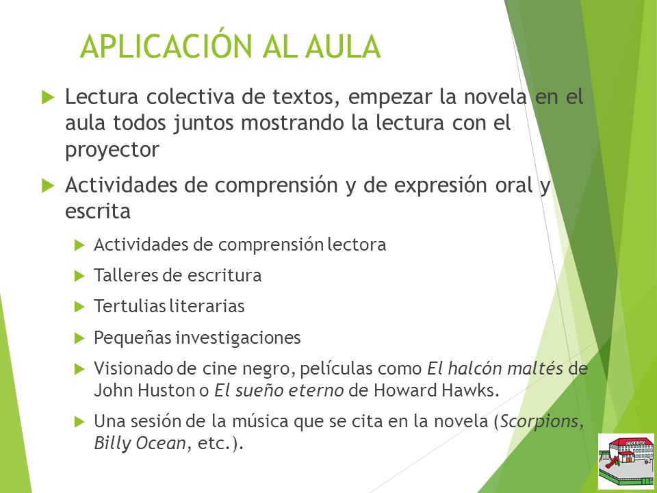 APLICACIÓN AL AULA Lectura colectiva de textos, empezar la novela en el aula todos juntos mostrando la lectura con el proyector.