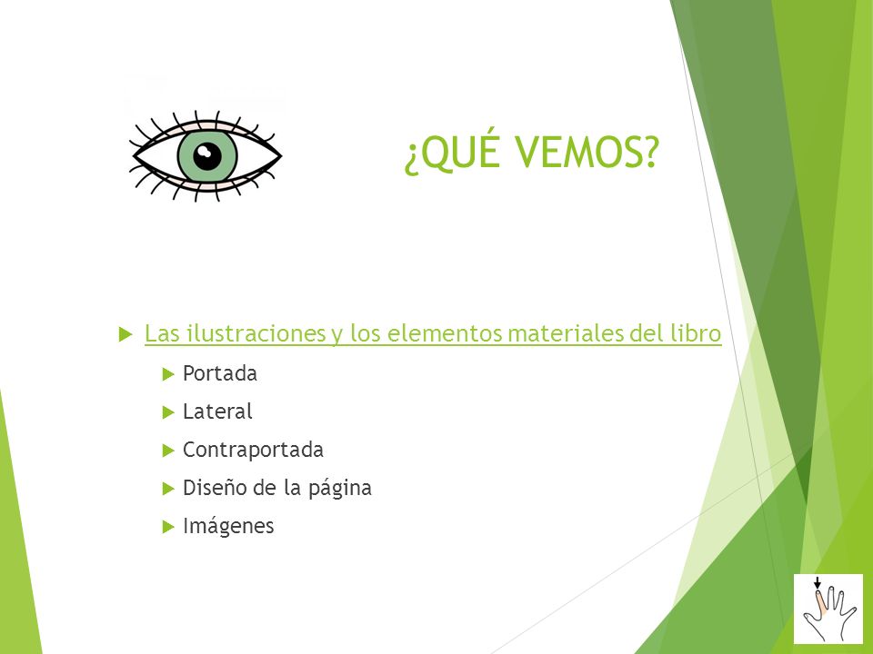 ¿QUÉ VEMOS Las ilustraciones y los elementos materiales del libro