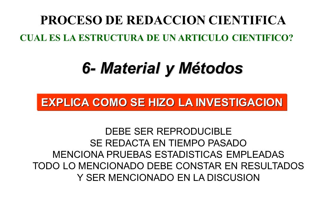 PROCESO DE REDACCION CIENTIFICA EXPLICA COMO SE HIZO LA INVESTIGACION