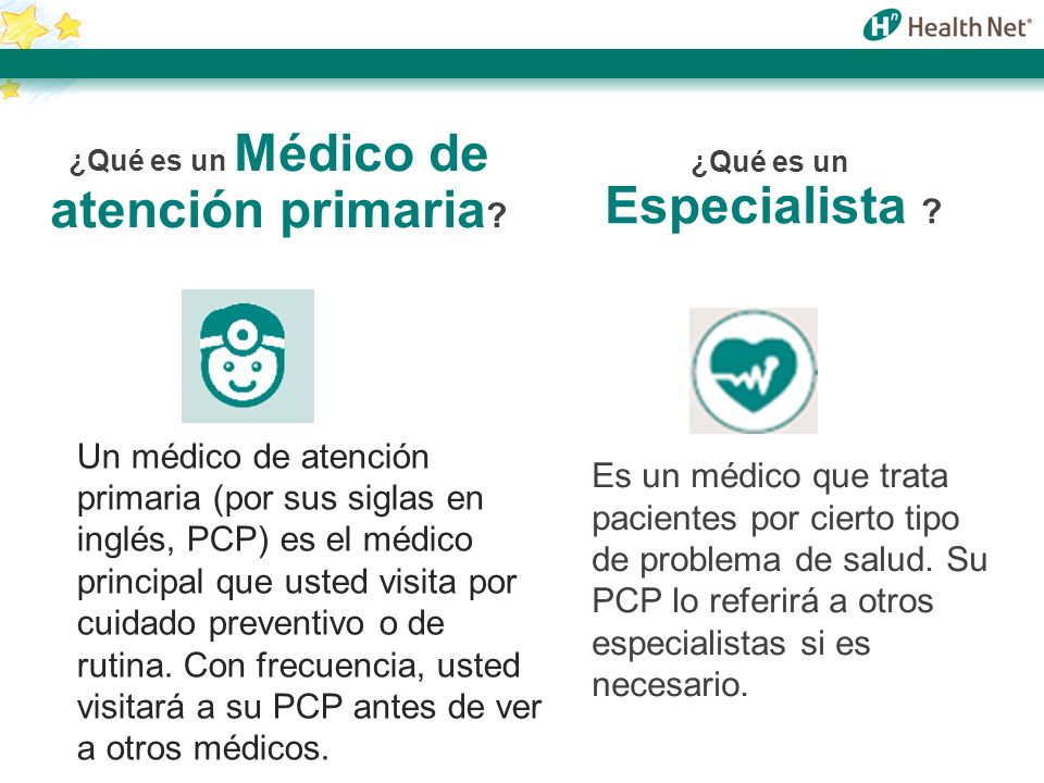 ¿Qué es un Médico de atención primaria ¿Qué es un Especialista