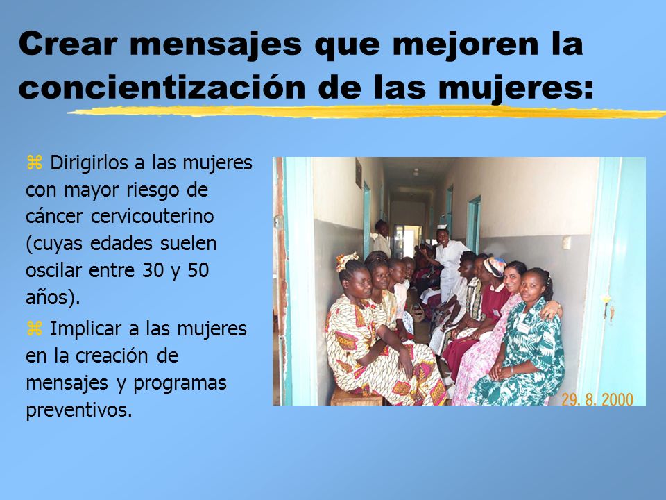 Crear mensajes que mejoren la concientización de las mujeres: