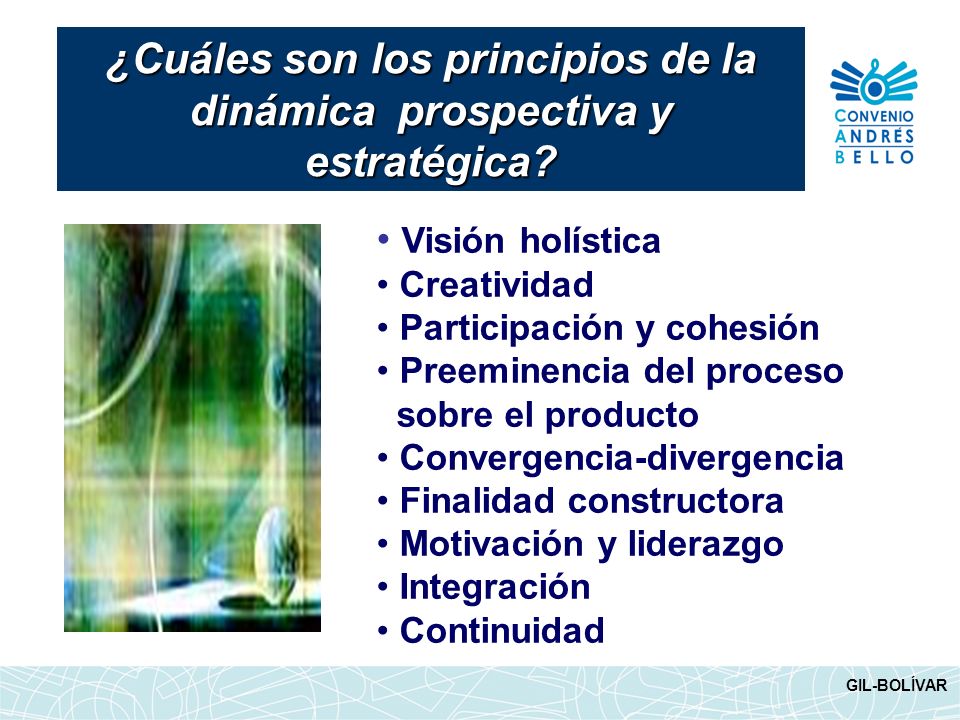 ¿Cuáles son los principios de la dinámica prospectiva y estratégica