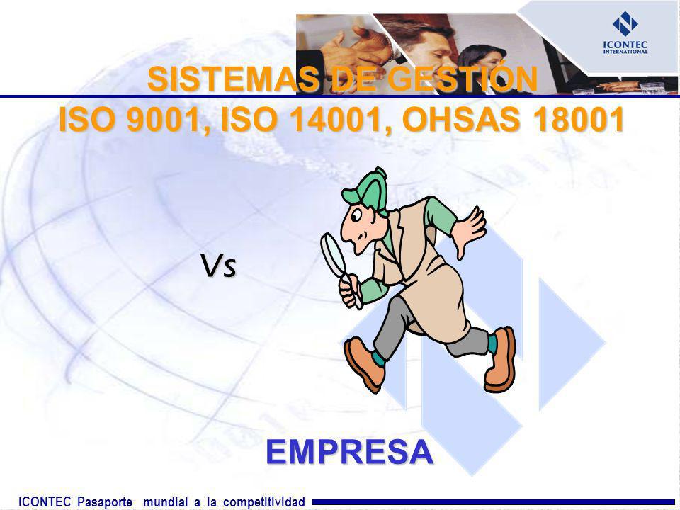 SISTEMAS DE GESTIÓN ISO 9001, ISO 14001, OHSAS Vs EMPRESA