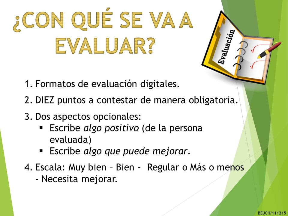 ¿CON QUÉ SE VA A EVALUAR Formatos de evaluación digitales.
