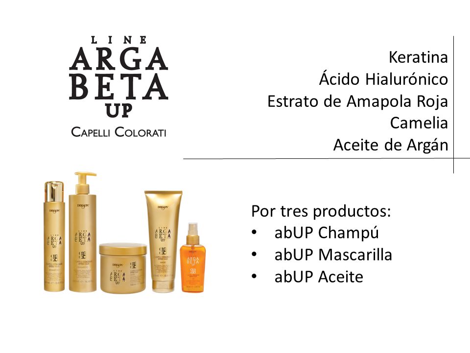 Keratina Ácido Hialurónico. Estrato de Amapola Roja. Camelia. Aceite de Argán. Por tres productos: