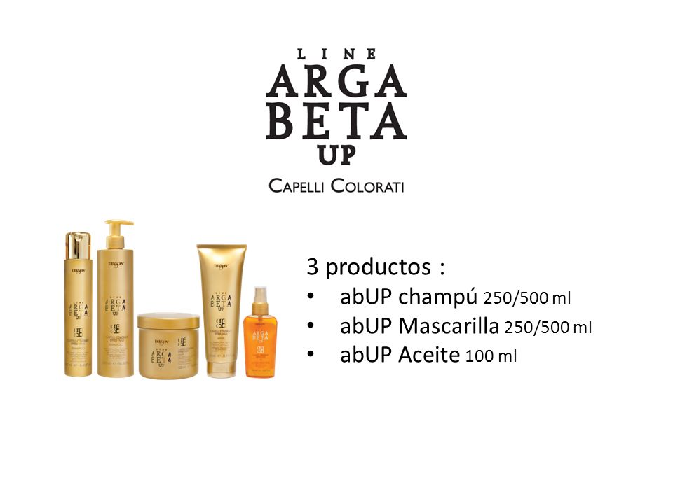 3 productos : abUP champú 250/500 ml abUP Mascarilla 250/500 ml