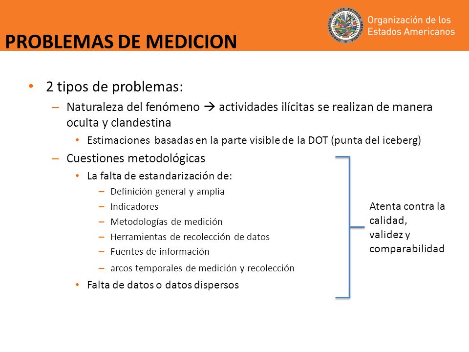 PROBLEMAS DE MEDICION 2 tipos de problemas: