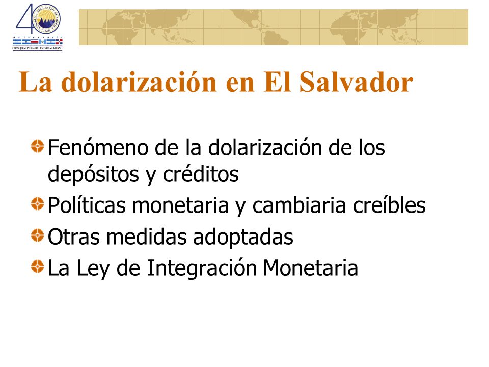 La dolarización en El Salvador