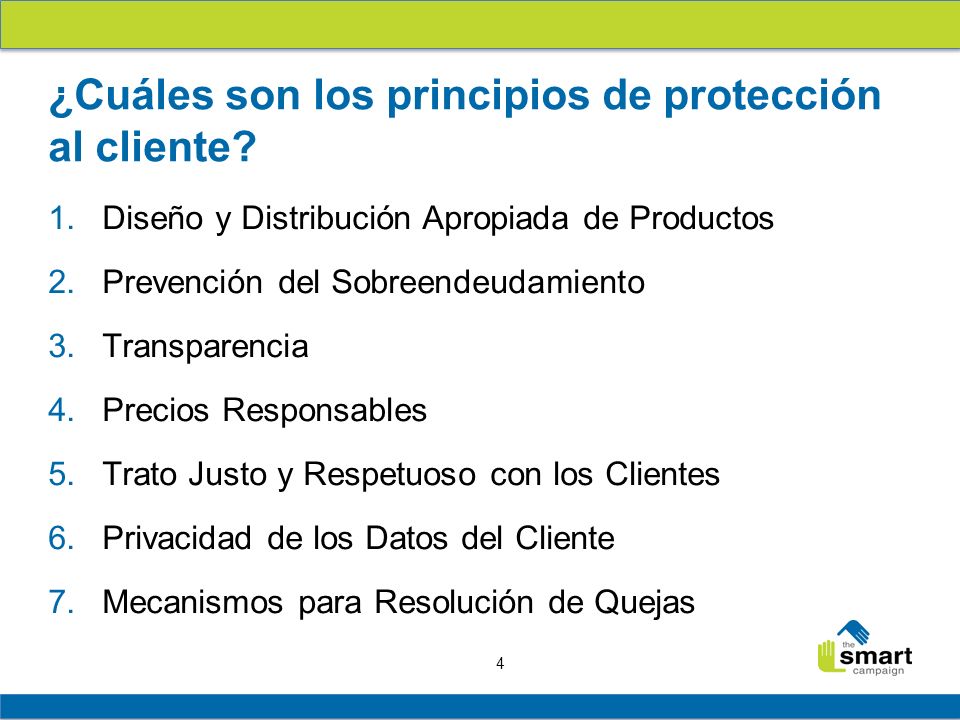 ¿Cuáles son los principios de protección al cliente