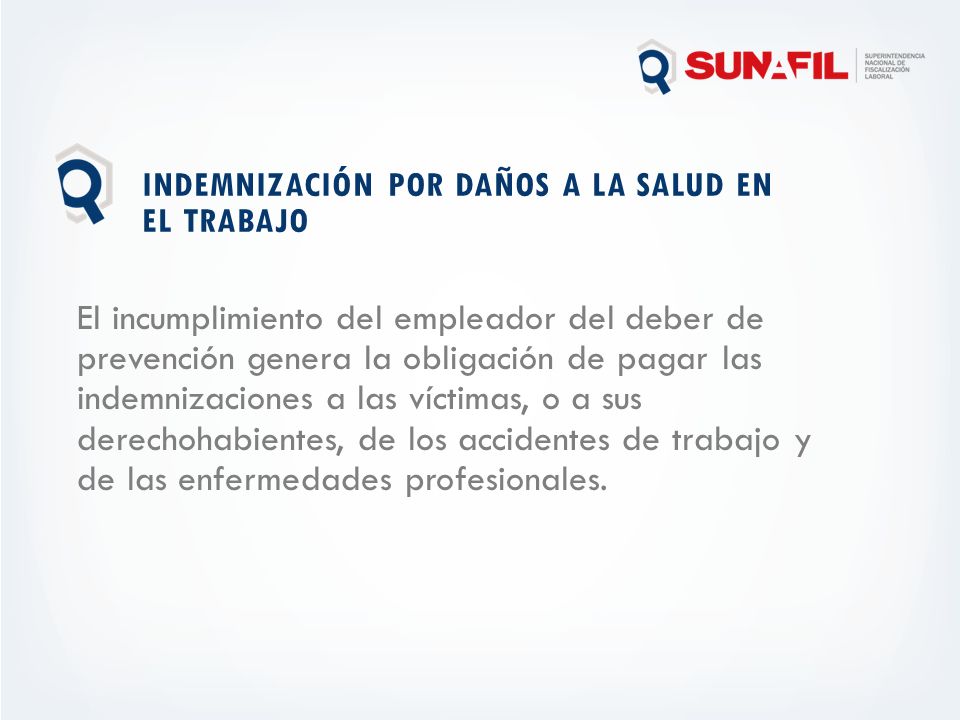 Indemnización por daños a la salud en el trabajo