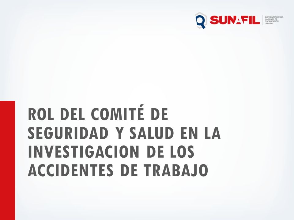 ROL DEL COMITÉ DE SEGURIDAD Y SALUD EN LA INVESTIGACION DE LOS ACCIDENTES DE TRABAJO