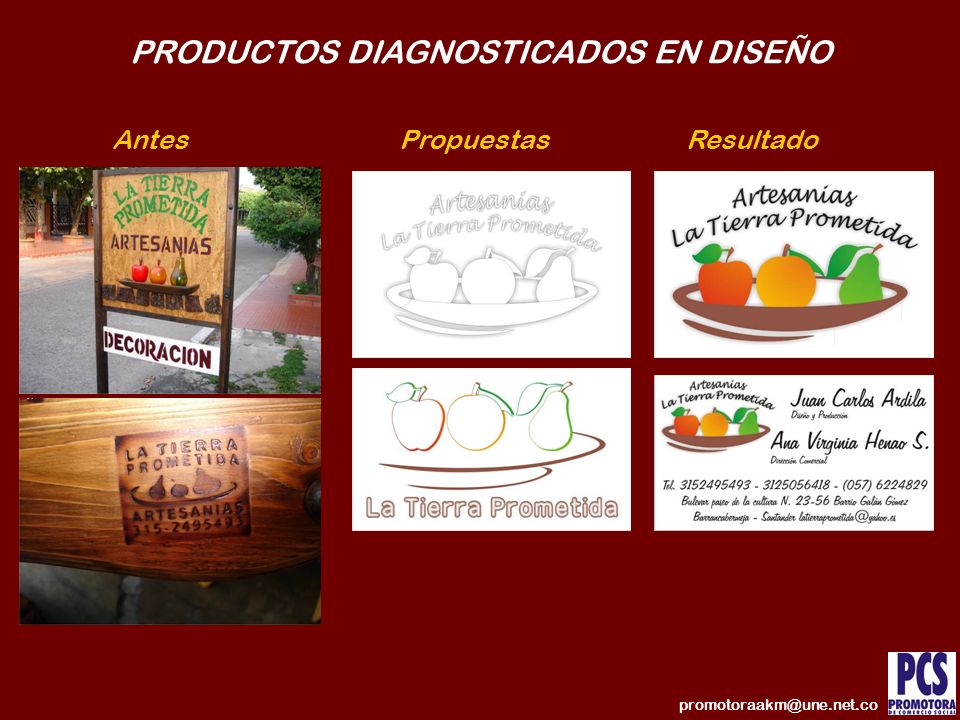 PRODUCTOS DIAGNOSTICADOS EN DISEÑO