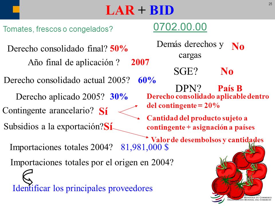 LAR + BID No SGE No DPN Sí Sí Demás derechos y cargas