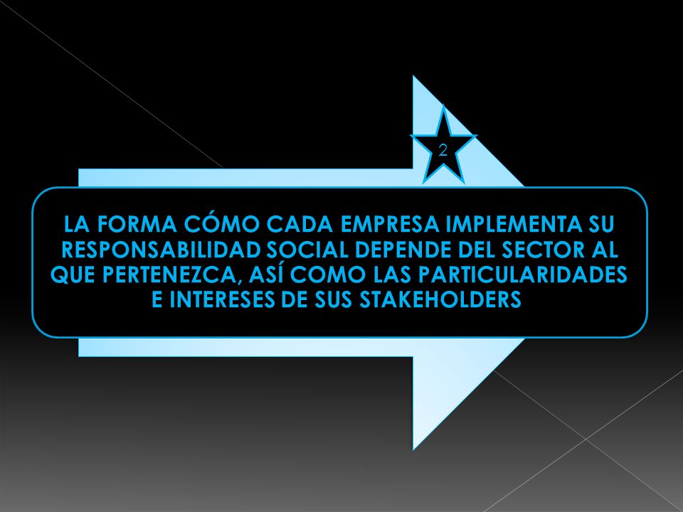 LA FORMA CÓMO CADA EMPRESA IMPLEMENTA SU RESPONSABILIDAD SOCIAL DEPENDE DEL SECTOR AL QUE PERTENEZCA, ASÍ COMO LAS PARTICULARIDADES E INTERESES DE SUS STAKEHOLDERS