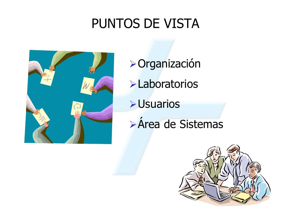 PUNTOS DE VISTA Organización Laboratorios Usuarios Área de Sistemas