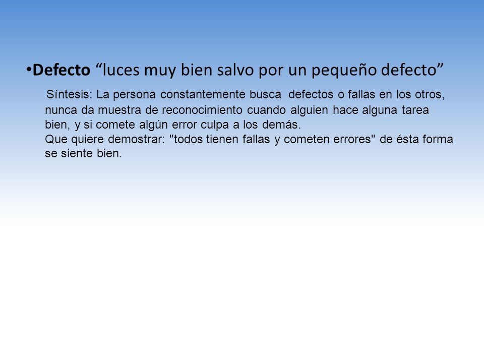 Defecto luces muy bien salvo por un pequeño defecto