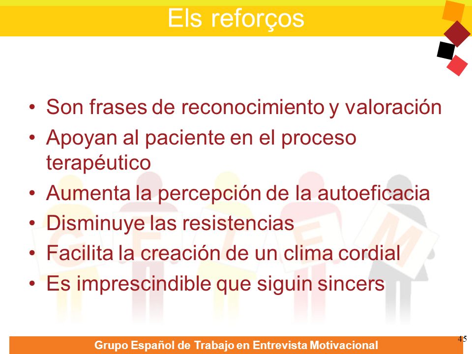 Els reforços Son frases de reconocimiento y valoración