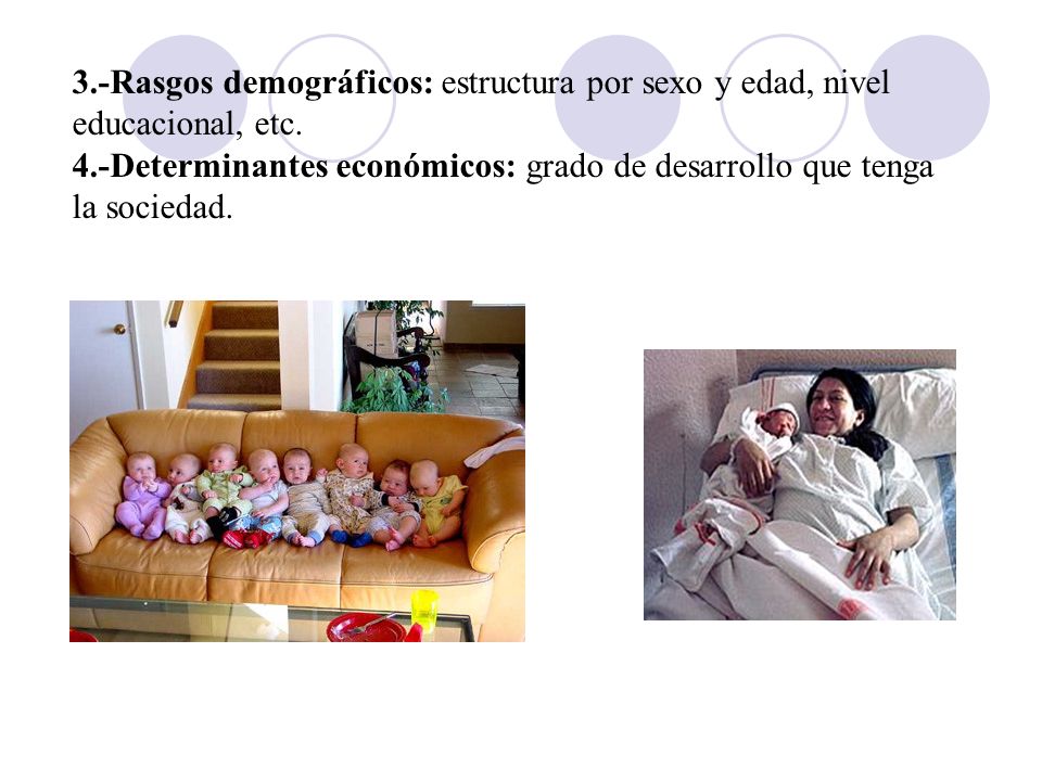 3.-Rasgos demográficos: estructura por sexo y edad, nivel educacional, etc.