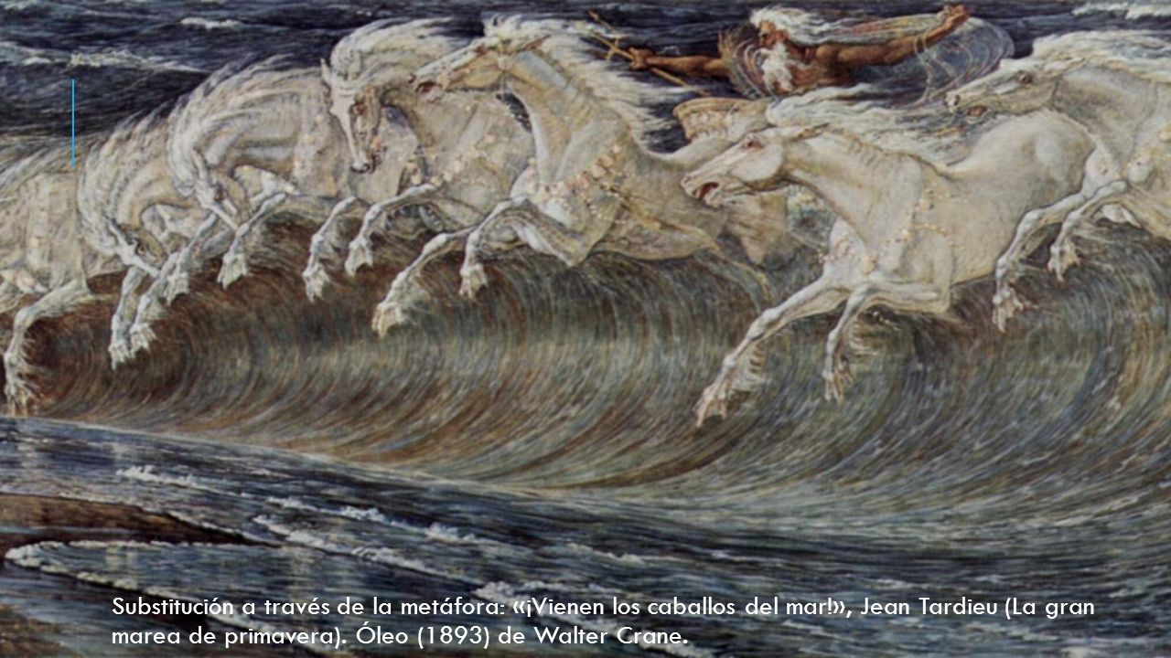 Substitución a través de la metáfora: «¡Vienen los caballos del mar