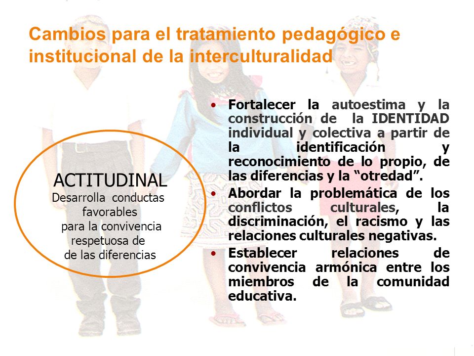 Cambios para el tratamiento pedagógico e institucional de la interculturalidad