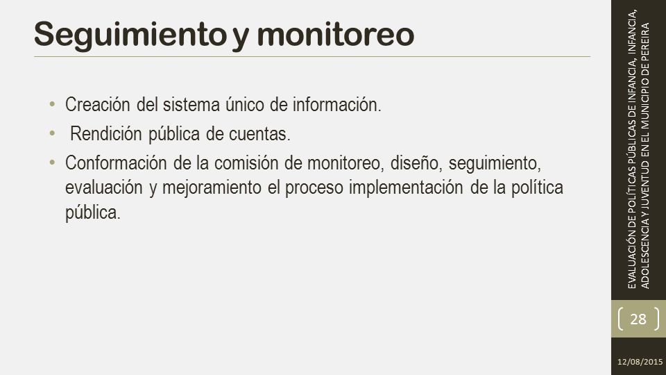 Seguimiento y monitoreo