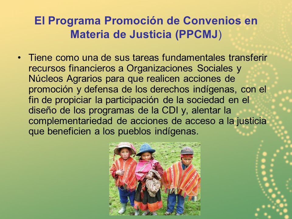 El Programa Promoción de Convenios en Materia de Justicia (PPCMJ)