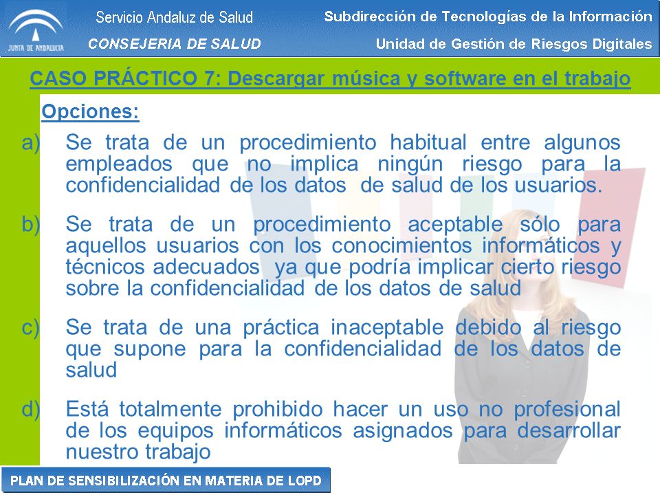 CASO PRÁCTICO 7: Descargar música y software en el trabajo