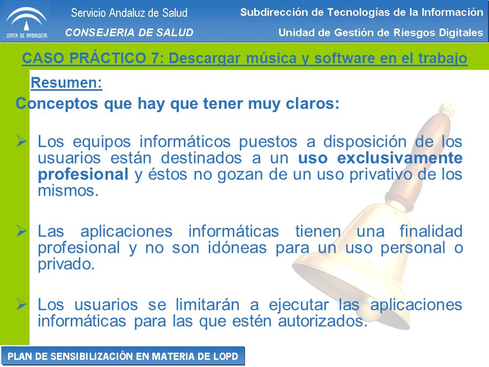 CASO PRÁCTICO 7: Descargar música y software en el trabajo