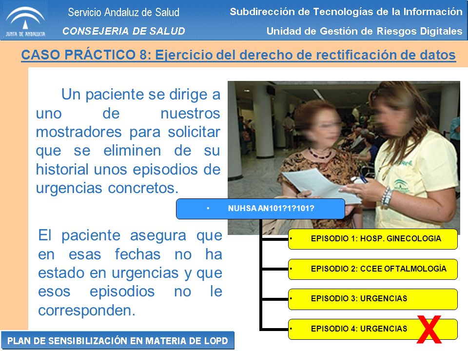 CASO PRÁCTICO 8: Ejercicio del derecho de rectificación de datos