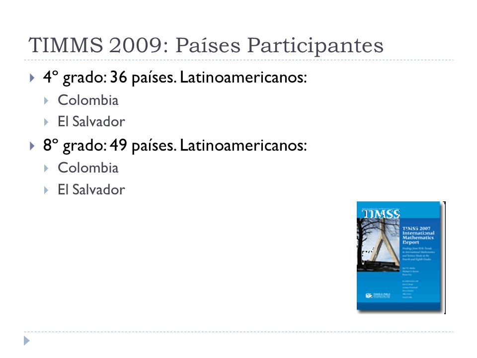 TIMMS 2009: Países Participantes