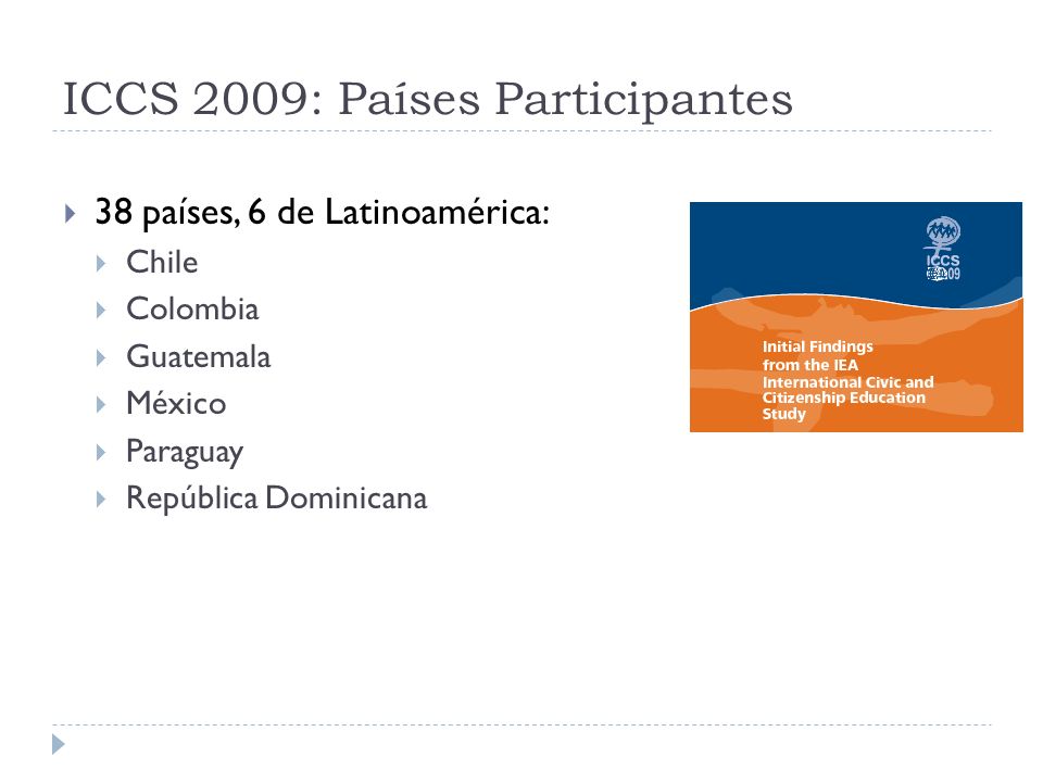 ICCS 2009: Países Participantes