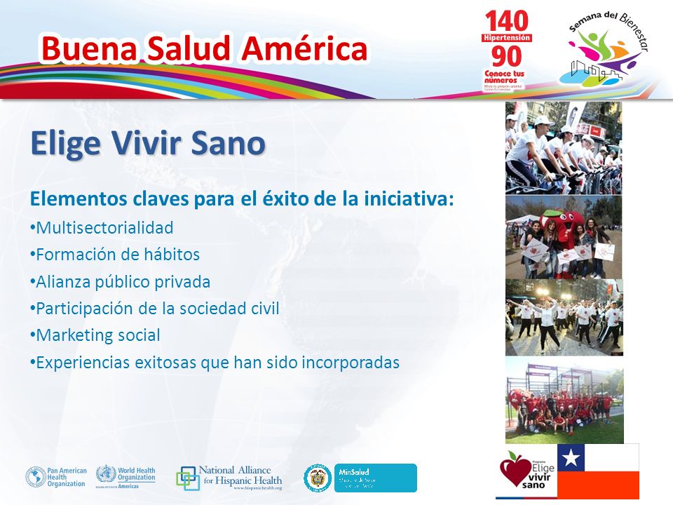 Elige Vivir Sano Elementos claves para el éxito de la iniciativa: