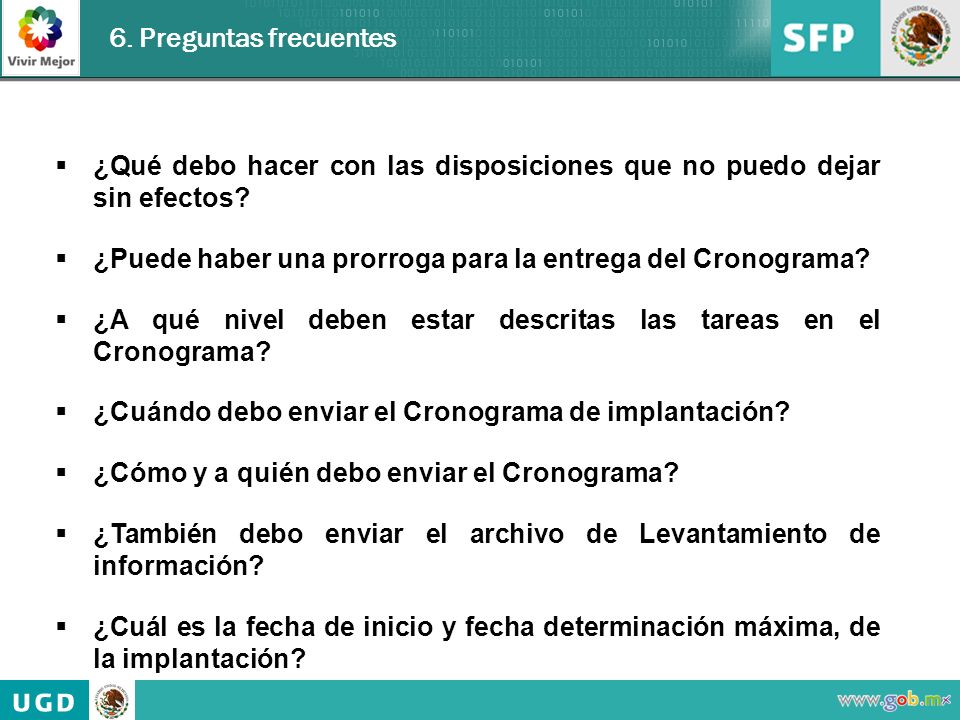 6. Preguntas frecuentes ¿Qué debo hacer con las disposiciones que no puedo dejar sin efectos