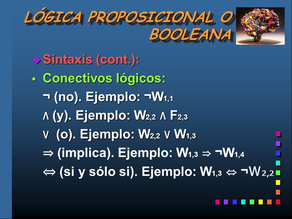 LÓGICA PROPOSICIONAL O BOOLEANA