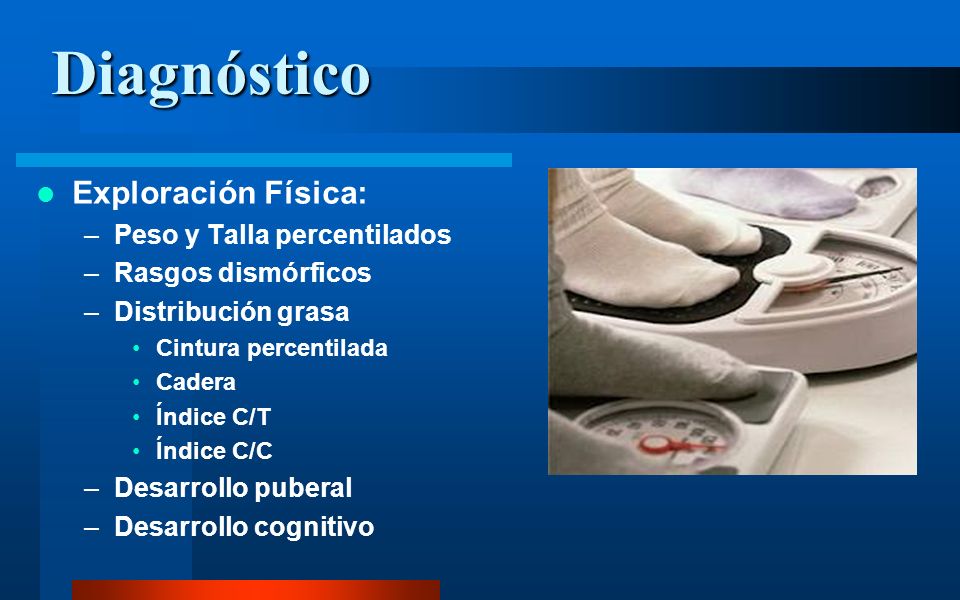 Diagnóstico Exploración Física: Peso y Talla percentilados
