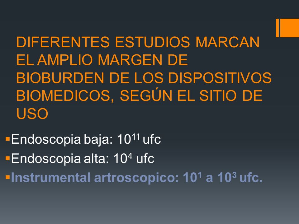 DIFERENTES ESTUDIOS MARCAN EL AMPLIO MARGEN DE BIOBURDEN DE LOS DISPOSITIVOS BIOMEDICOS, SEGÚN EL SITIO DE USO