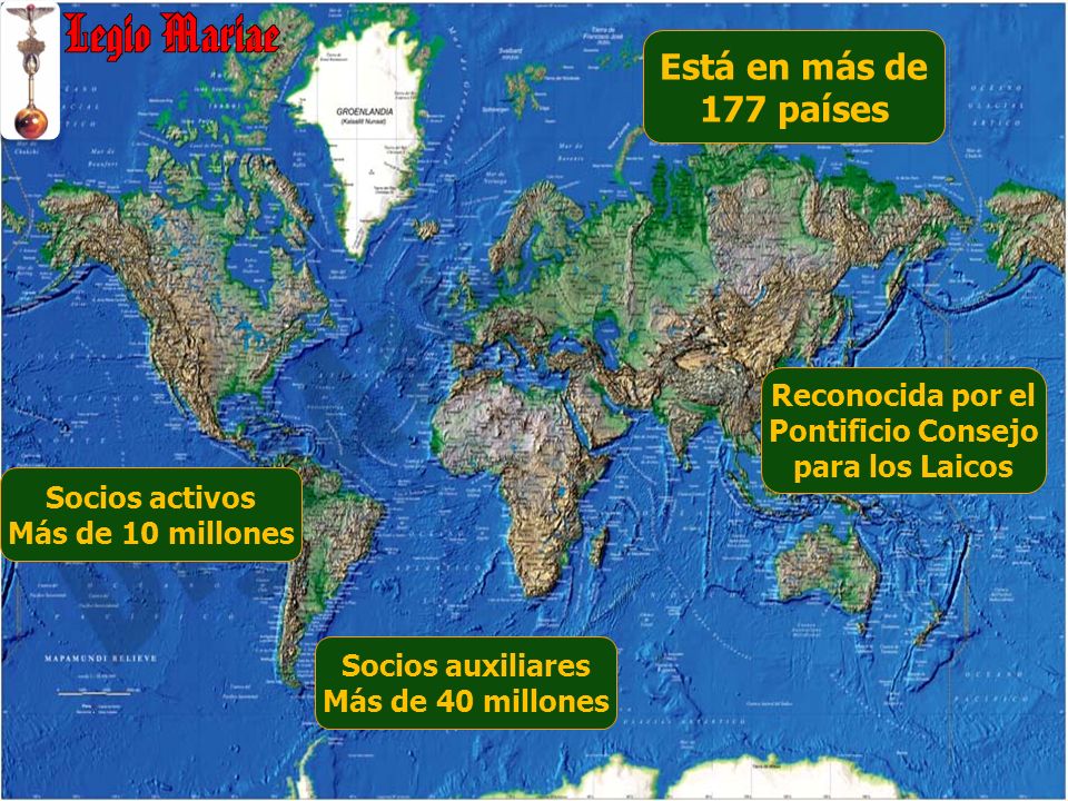 Está en más de 177 países Reconocida por el Pontificio Consejo