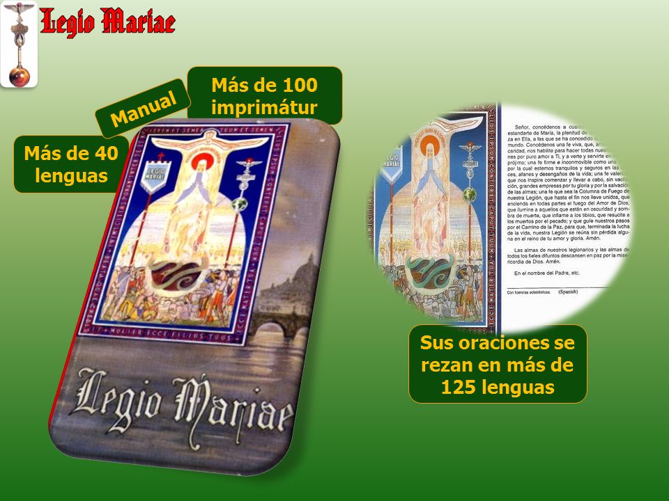 Más de 100 imprimátur Manual Más de 40 lenguas Sus oraciones se rezan en más de 125 lenguas