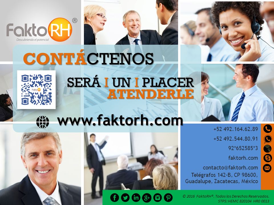 CONTÁCTENOS   ® SERÁ I UN I PLACER ATENDERLE