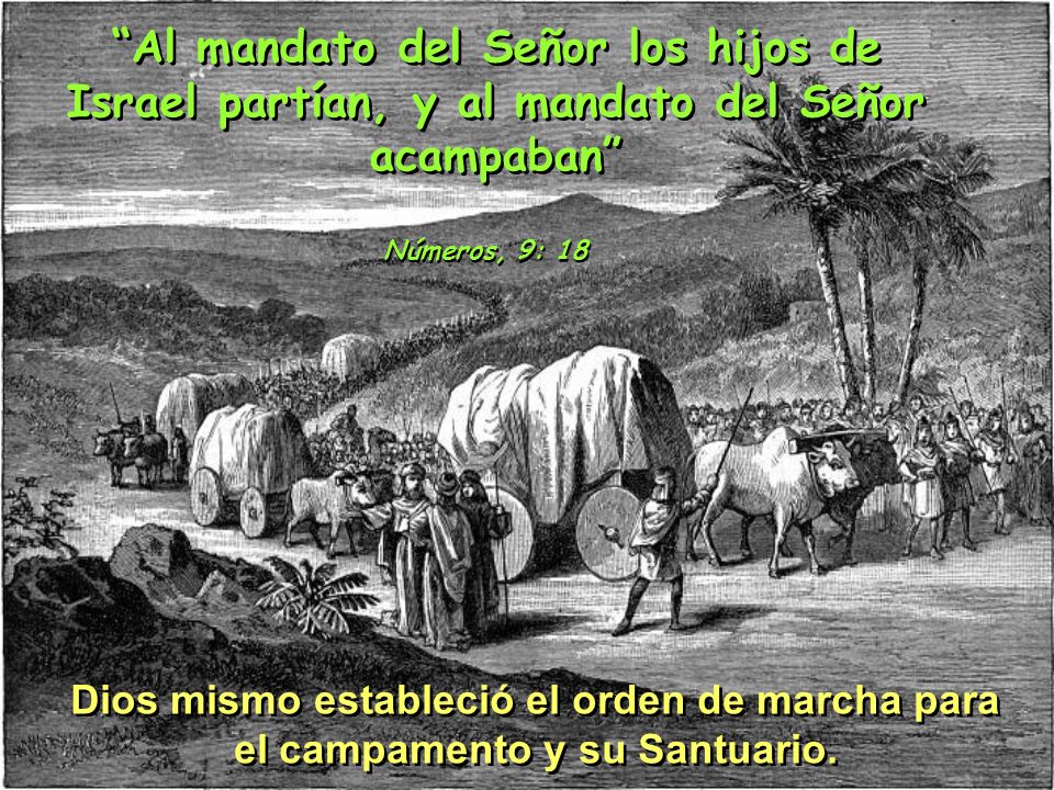 Al mandato del Señor los hijos de Israel partían, y al mandato del Señor acampaban