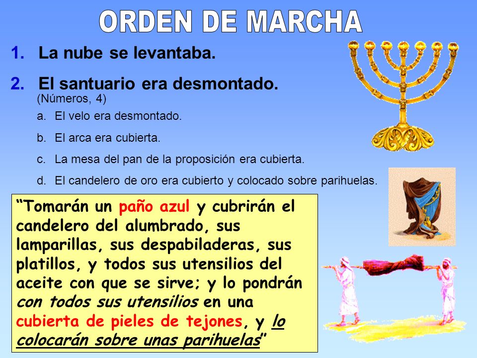 ORDEN DE MARCHA La nube se levantaba. El santuario era desmontado.