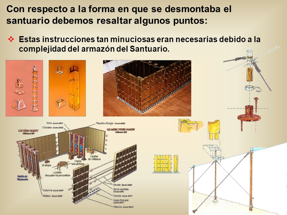 Con respecto a la forma en que se desmontaba el santuario debemos resaltar algunos puntos: