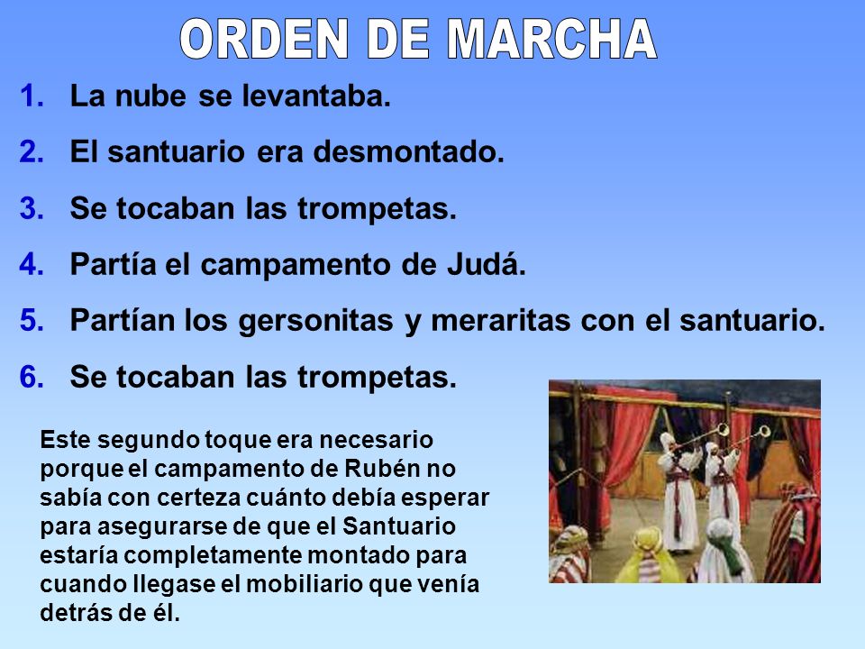 ORDEN DE MARCHA La nube se levantaba. El santuario era desmontado.