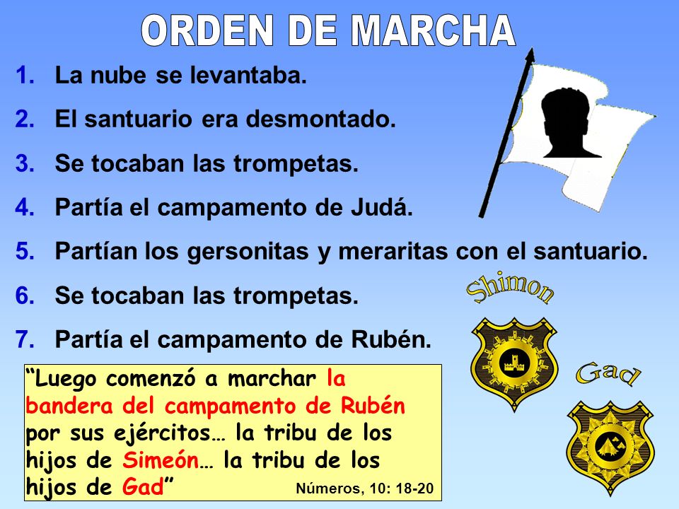 ORDEN DE MARCHA La nube se levantaba. El santuario era desmontado.